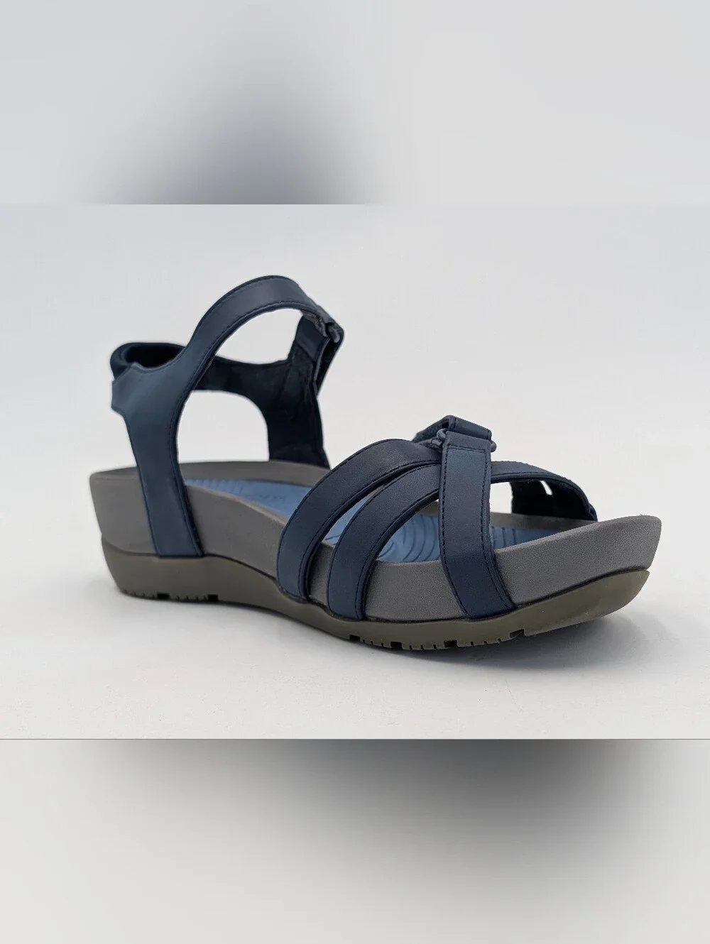 Baretraps Angey Sz 7M Women's Navy Sport Sandals Rebound Comfort Adjustable